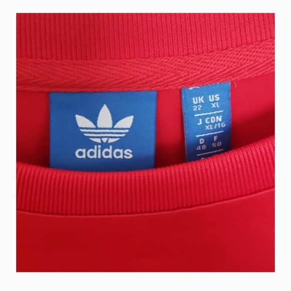 Adidas trifold Crew Pullover Satin Sweatshirt - Picture 4 of 8